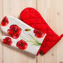Lot de 2 maniques Coquelicots Basilico