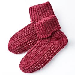 Chaussettes chaudes, bordeaux