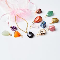 Lot de 12 pendentifs pierres gemmes