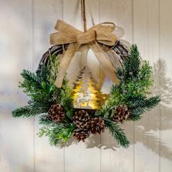 Couronne de Noël LED