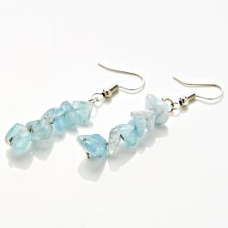 Boucles d'oreilles aigue-marine