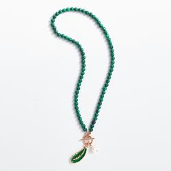 Collier malachite, vert