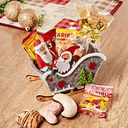Traîneau de Noël avec friandises