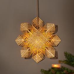 Étoile en bambou LED