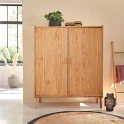 CODE BFRIDAY10, -10% sur Armoire en bois massif mindi massif, Mindy, Naturel, H180 cm L150 l150 cm BERAH GETAH