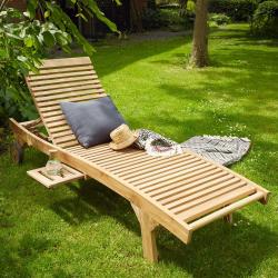 CODE BFRIDAY10, -10% sur Bain de soleil en bois massif teck massif (lot de 2), Teck, Naturel, H35 cm L200 l70 cm BERAH GETAH