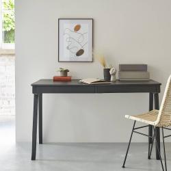 CODE BFRIDAY10, -10% sur Bureau en bois massif manguier massif 130 cm, Manguier, Noir, H75 cm L130 l64 cm BERAH GETAH