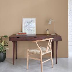 CODE BFRIDAY10, -10% sur Bureau en bois massif manguier massif 140 cm, Manguier, Naturel, H75,5 cm L140 l58 cm BERAH GETAH