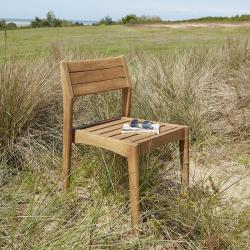 CODE BFRIDAY10, -10% sur Chaise de jardin en bois massif teck recyclé massif, Teck recyclé, Naturel, H80 cm L48 l52 cm BERAH GETAH