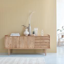 CODE BFRIDAY10, -10% sur Buffet en bois massif bois mindi massif 175 cm, Mindi, Naturel, H76 cm L175 l175 cm BERAH GETAH