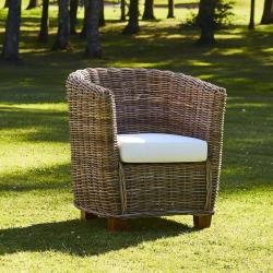CODE BFRIDAY10, -10% sur Fauteuil en bois massif kubu naturel, Kubu, Naturel, H80 cm L70 l70 cm BERAH GETAH