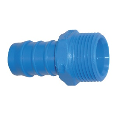 Embout cannelé fileté mâle 14 bars nylon