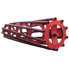 Tube 2460 mm pour rouleau packer adaptable - BlackSteel