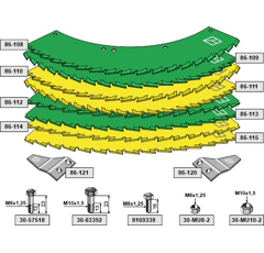Kit de pièces d'usure tungstène KEMPER LCA79039 adaptable