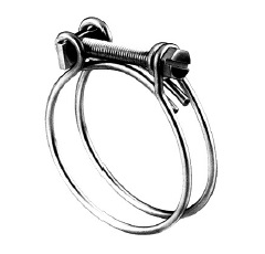 Collier double grip en inox fil + vis adaptable
