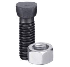 Boulon de charrue M12x1,75x34 avec écrou hexagonal 12.9 - BlackSteel