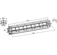 Rouleaux cage à barres lisses 2000 mm adaptable BlackSteel