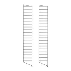 Pack 2 portants muraux au sol 200 x 30 cm - Noir - String Furniture