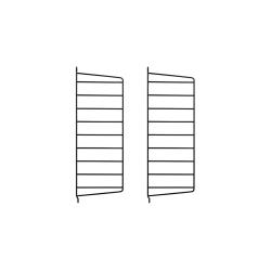 Pack 2 portants muraux 50 x 20 cm - Noir - String Furniture