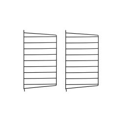 Pack 2 portants muraux 50 x 30 cm - Noir - String Furniture