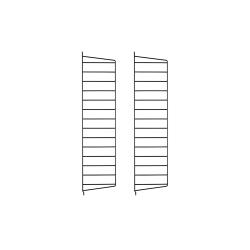 Pack 2 portants muraux 75 x 20 cm - Noir - String Furniture