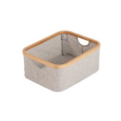 Panier coton/bambou 30 x 38 - Gris clair - Quax
