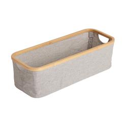 Panier coton/bambou 24 x 60 - Gris clair - Quax
