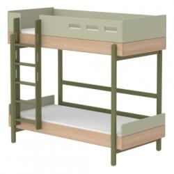Lit superposé échelle droite Popsicle - Chêne/Kiwi Flexa Popsicle