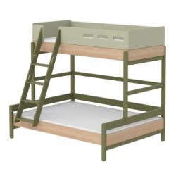 Lit familial superposé échelle inclinée Popsicle - Chêne/Kiwi Flexa Popsicle