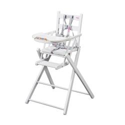 Chaise haute extra pliante Sarah - Laqué blanc - Combelle