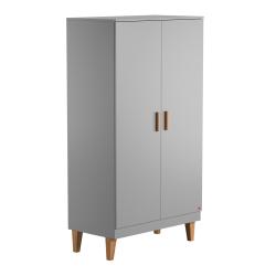 Armoire 2 portes Lounge - Gris clair - Vox