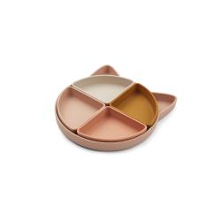 Assiette à Compartiments Chat Arne - Rose mix - Liewood