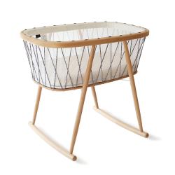 Berceau Kumi matelas coco naturel - Noir/Blanc - Charlie Crane