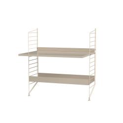 Bureau mural évolutif 80 x 85 cm - Beige - String Furniture