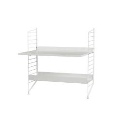 Bureau mural évolutif 80 x 85 cm - Blanc - String Furniture