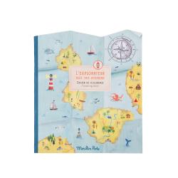 Cahier Coloriage Stickers Explorateur - Moulin Roty