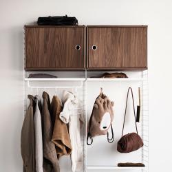 Caisson 1 porte 58 x 30 cm - Noyer - String Furniture