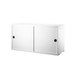 Caisson 2 portes coulissantes 78 cm - Blanc - String Furniture