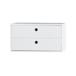 Caisson 2 tiroirs 78 x 30 cm - Blanc - String Furniture