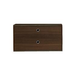 Caisson 2 tiroirs 78 x 30 cm - Noyer - String Furniture