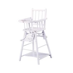 Chaise haute transformable Marcel - Laqué blanc - Combelle