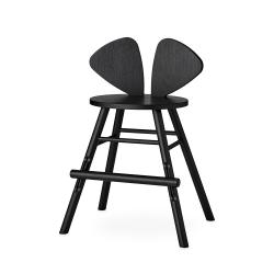 Chaise junior Mouse 3-9 ans - Noir - Nofred