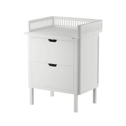 Commode à langer 2 tiroirs - Blanc - Sebra