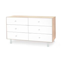 Commode Merlin Classic 6 tiroirs - Blanc/Bouleau - Oeuf NYC