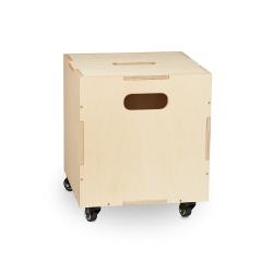 Cube de rangement à roulettes - Bois clair - Nofred