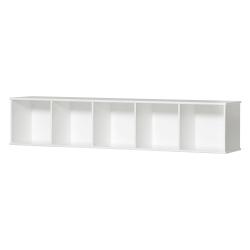 Étagère murale Wood horizontale 5 x 1 - Blanc - Oliver Furniture