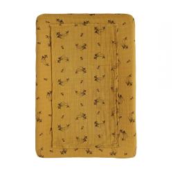 Housse de matelas à langer Fanny Faon - Cassonade - Rose in April