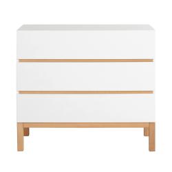 Commode à langer 3 tiroirs Indigo - Blanc - Quax