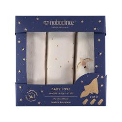 Pack 3 langes Baby Love - Haiku Birds - Nobodinoz