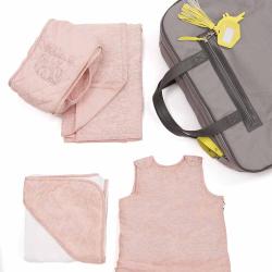 Pack valise de maternité Nuages - Rose - Sweetcase